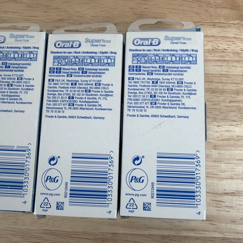 Oral-B Super Floss 50 Pre-Cut Dental Floss Strands Lot Of 5 Packs New Sealed